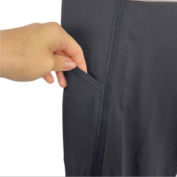 Lululemon Can't Stop Crop High Rise Runners Leggings Black / Slalom Stripe 8 - Picture 6 of 16